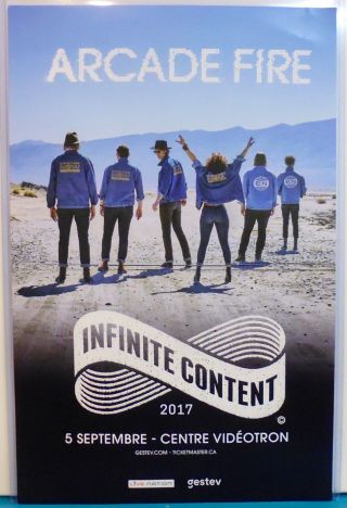 Arcade Fire Infinite Content 2017 Concert Tour Quebec City Canada French Poster