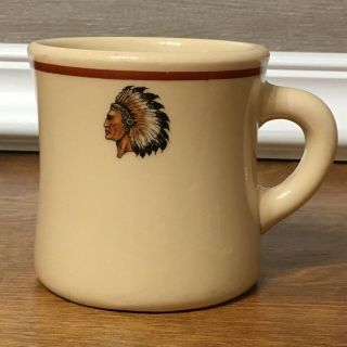 Adobe Ware Indian Head Native American Mug Syracuse China 11 - Ii Usa Restaurant