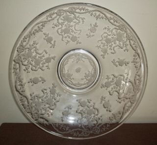 Fostoria Romance Etched Glass Low Centerpiece Bowl 12 3/4” Elegant Depression