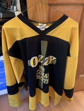 Ozzy Osbourne “the Ozzman Cometh” Mesh Hockey Jersey By Cronies Size Large