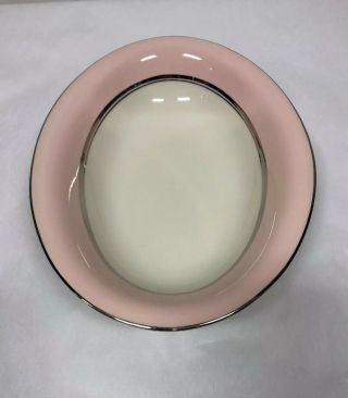 Vintage Castleton China Usa Shell Pink 10” Oval Serving Bowl
