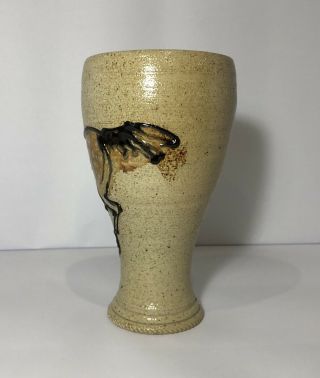 Rockhard Stoneware Co Paul Morris Pottery Salt Glaze Horse Pilsner Goblet 3