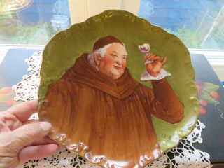 George Borgfeldt Coronet Limoges Signed Le Pic Winetaster Monk Portrait Plate