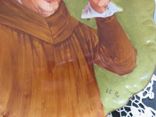 George Borgfeldt Coronet Limoges Signed Le Pic Winetaster Monk Portrait Plate 3