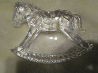 Collectable Signed Waterford Crystal Rocking Horse Figurine