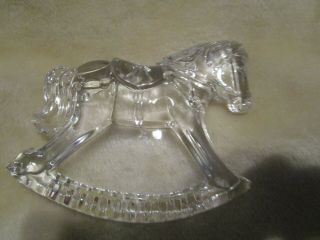 Collectable signed Waterford Crystal Rocking Horse Figurine 3