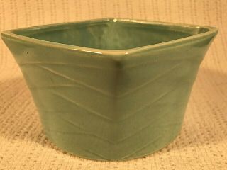 Vintage 1940s 1950s Mccoy Pottery Seafoam Green Small Planter Euc