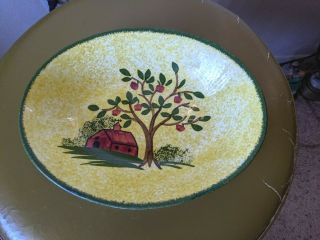 Blue Ridge Southern Potteries Red Barn Oval Bowl