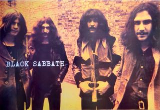 Black Sabbath " Group By Brick Wall " Poster From Asia - Ozzy,  Geezer,  Tony & Bill