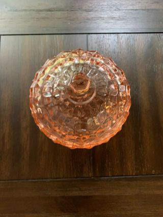 Vintage Art Deco Antique Pink Depression Glass Lidded Dish Bowl 4