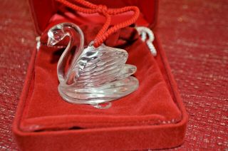 2001 Waterford Crystal Seven Swans,  12 Days Of Christmas Ornament Boxed