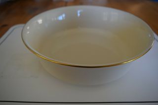 Lenox Round Eternal Vegetable Bowl With Gold Trim - 9 3/8 " Bone China