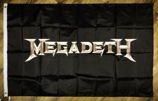Megadeth Black Flag 3x5 Ft Banner Heavy Metal Garage Rock Band Man - Cave Bar Pub