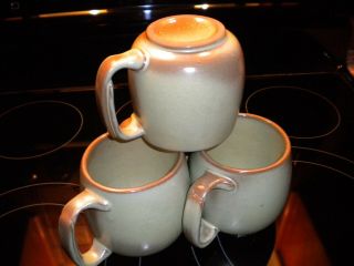 Vintage Frankoma Pottery Xl Coffee Mug 4m Prairie Green X2