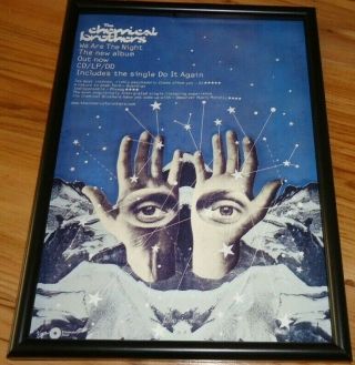 Chemical Brothers We Are The Night - Framed Press Release Promo Poster