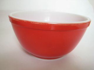 Vtg Pyrex Red Mixing Bowl 1 1/2 Quart Primary Color 1.  5 Qt Nesting Stacking 403