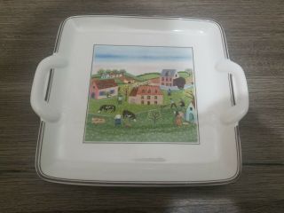 Villeroy & Boch Naif Country Farm Porcelain Square Plate Tray Laplau Luxembourg