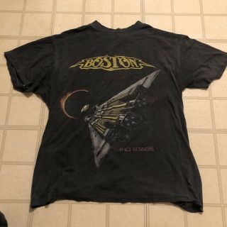 Vintage 1987 Boston - U.  S.  Tour Concert Black T - Shirt Made Mega Rare Shirt