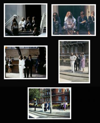 Beatles 1969 Abbey Road Album Cover Photo Session,  Set Of 5 Real Photographs