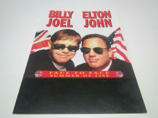 Billy Joel & Elton John Face To Face Summer Of 1998 Uk Tour Book Program Guide