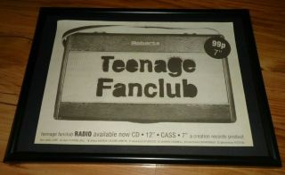 Teenage Fanclub Radio - Framed Press Release Promo Poster
