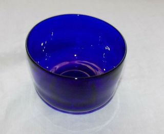 Antique Blown Glass Cobalt Blue Glass Finger Bowl,  19th Century