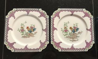 Hand Painted Victorian Antique Aynsley English China Cabinet Plate Set