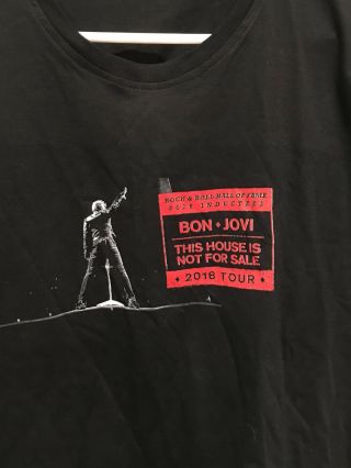 Bon Jovi This House is Not Tour 2018 Mens Black T - Shirt Size XL 2