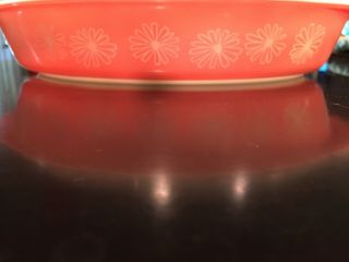 Pyrex Pink Daisy Divided 1.  5 Quart Covered Casserole Vegetable Dish 4