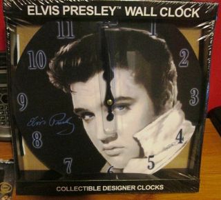 Elvis Presley Wall Clock Black And White.