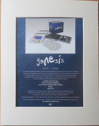 Genesis Genesis 1976 - 1982 Box Set 2007 Music Press Poster Type Advert In Mount