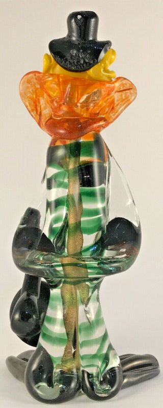 Murano Art Glass Clown Horn Music HAND MADE ITALY Vintage Antique Collectable 10 3