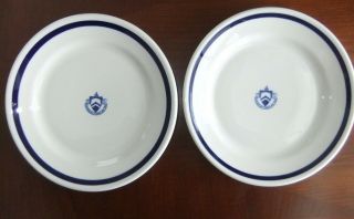 2x The Hill School Pottstown Pa Dining Hall Dinnerware W/motto Lunchsalad Plates