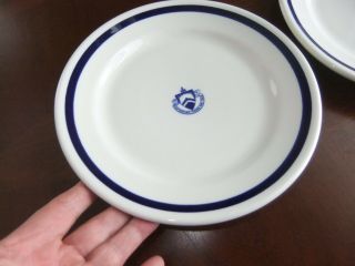 2X The Hill School Pottstown PA Dining Hall Dinnerware w/Motto LunchSalad Plates 2