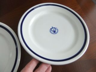 2X The Hill School Pottstown PA Dining Hall Dinnerware w/Motto LunchSalad Plates 4