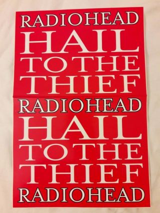 Radiohead Hail To The Thief Large Rare Promo Sticker Muse Coldplay Arcade Fire