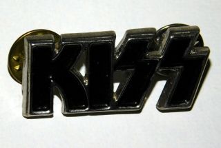 Kiss Band Logo Enamel Metal Pin Badge Button 1980 