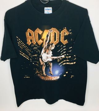 2000 Ac Dc " Stiff Upper Lip " Concert Tour L T - Shirt Angus Young