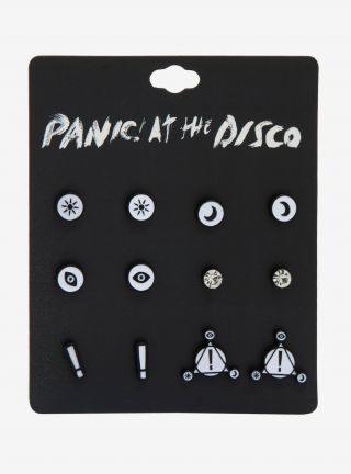 Panic At The Disco 6 Pair Stud Earring Set Official Band Merch
