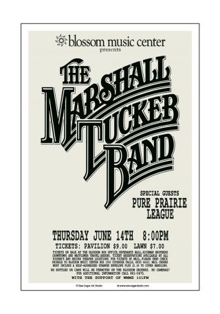 Marshall Tucker Band 1979 Cleveland Concert Poster