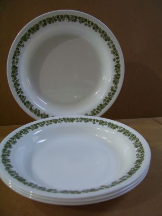 Set Of 4 Corelle Spring Blossom Crazy Daisy 8.  5 " Soup Cereal Deep Plates Floral