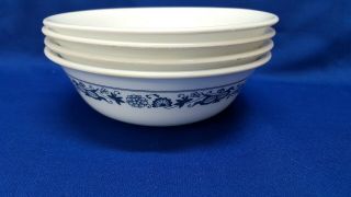 Corelle Old Town Blue Onion Corning Set Of 4 Fruit,  Cereal,  Soup Or Dessert