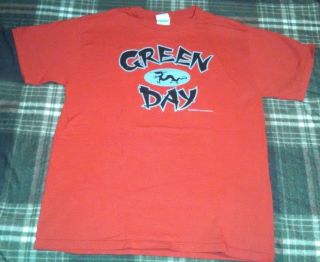 Green Day T Shirt 2000 Tour Short Sleeve Red Dragon Logo Alt Punk Rock Medium M