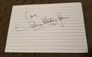 Large Card Autographed By Grease Star,  Olivia Newton John.