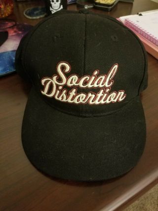 Social Distortion Black Fitted Hat