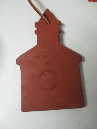 Ned Foltz Redware Pottery Christmas Ornament - Terre Hill Timbers Building 2