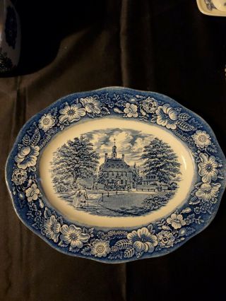 Liberty Blue By Staffordshire 12 Inch Platter " Governor 