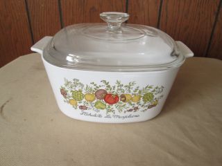Vintage Spice Of Life Corning Ware 5 A - 3 - B,  - 3 Litter 05 Dish W/ Lid