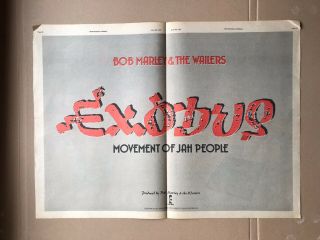 Bob Marley Exodus Poster Sized Music Press Advert From 1977 - Printed O