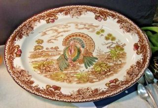 Vintage BIG Turkey Platter Oval 18 1/2 